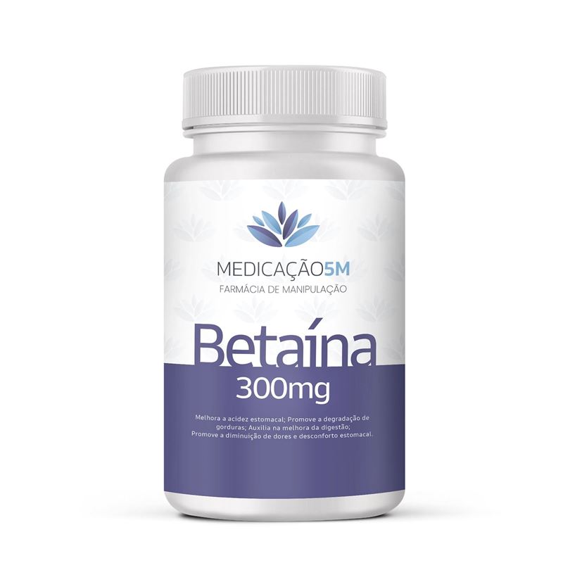 Betaína 300mg em Cápsulas